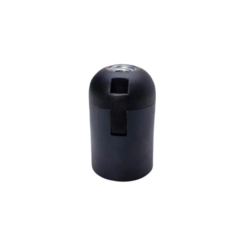 SOQUETE E27 TERMOPLÁSTICO PRETO LISO LUCCHI