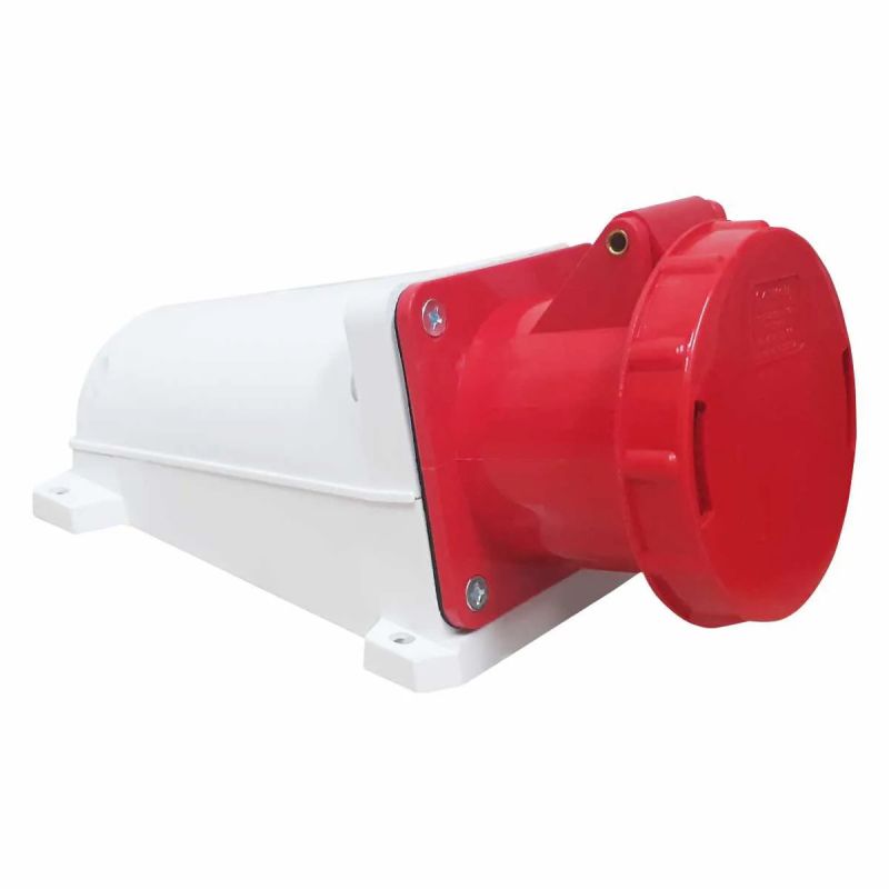 TOMADA SOBREPOR INDUSTRIAL 3P+T 63A VERMELHA JNG