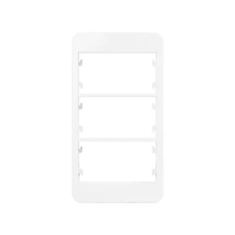 PLACA PARA CONDULETE 03 POSTOS 3/4'' HORIZONTAL SLEEK BRANCO MARGIRIUS