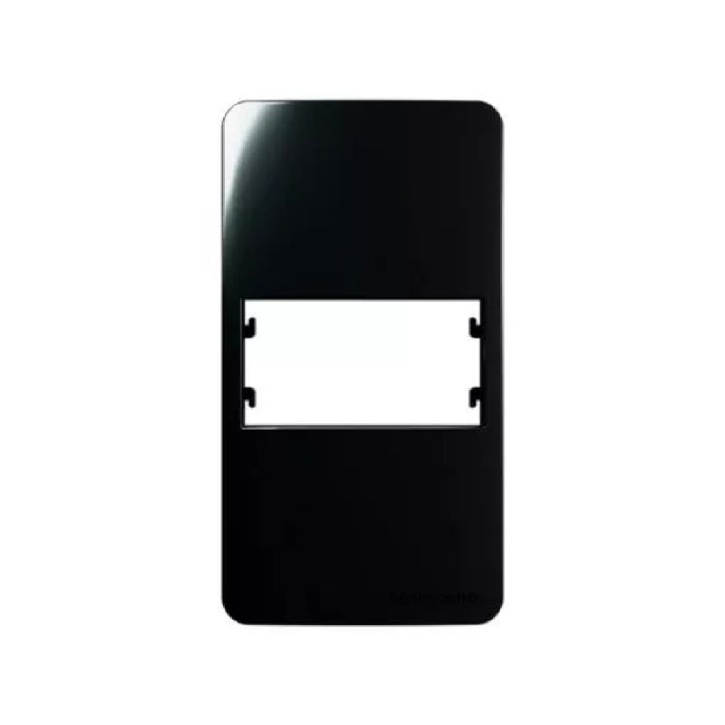 PLACA PARA CONDULETE 01 POSTO 3/4'' HORIZONTAL SLEEK EBONY MARGIRIUS