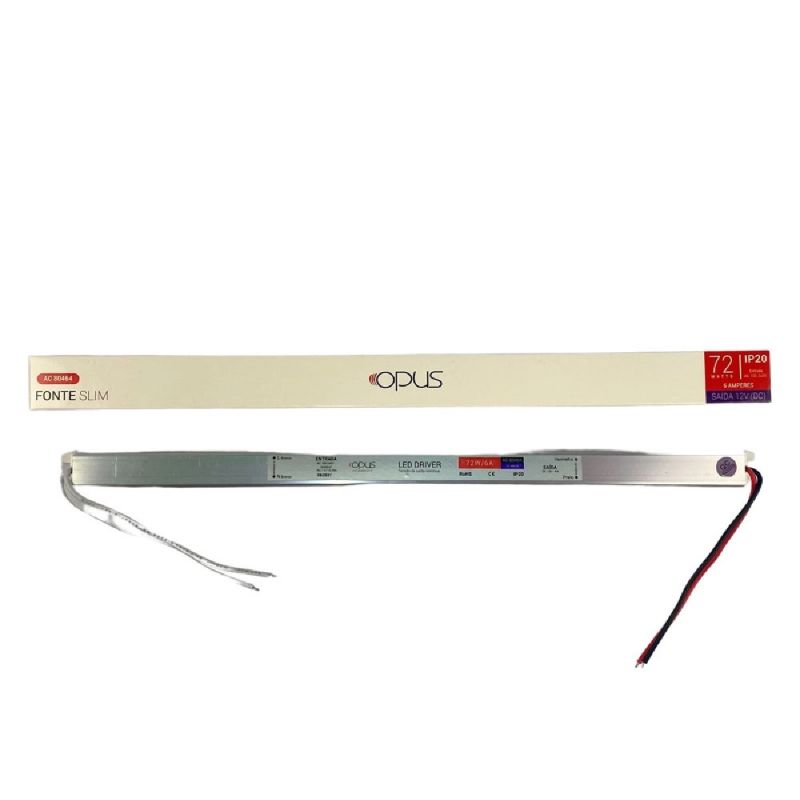 FONTE SLIM 72W 12V IP20 80464 OPUS