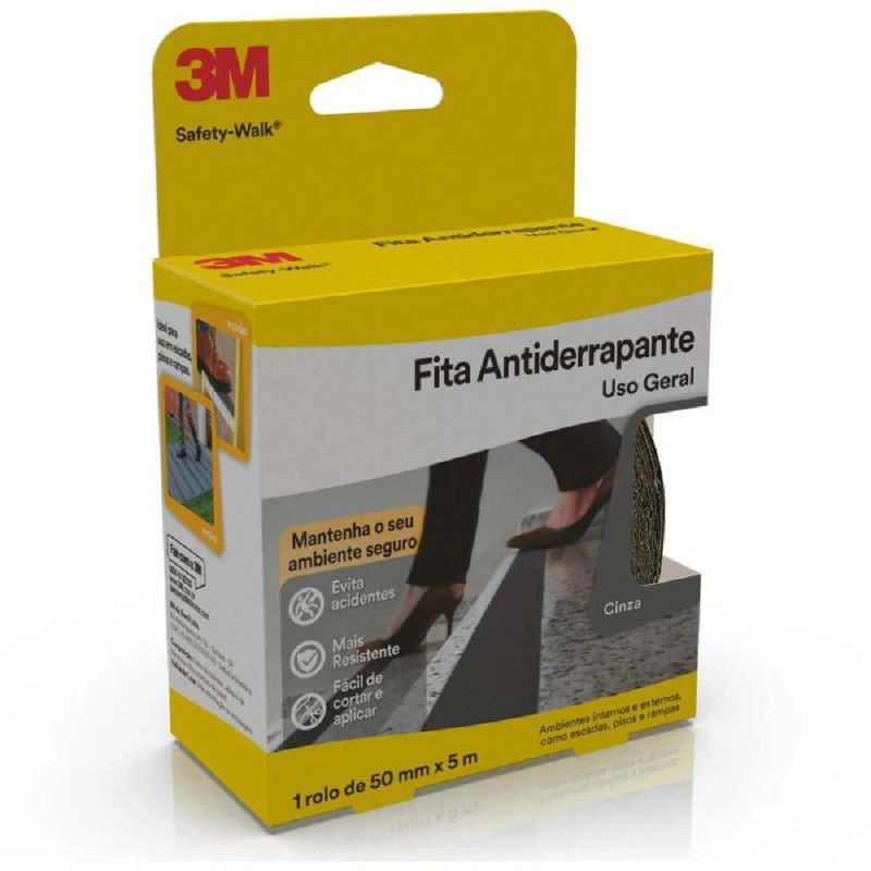 FITA ANTIDERRAPANTE SAFETY WALK 50MM X 5M CINZA 3M