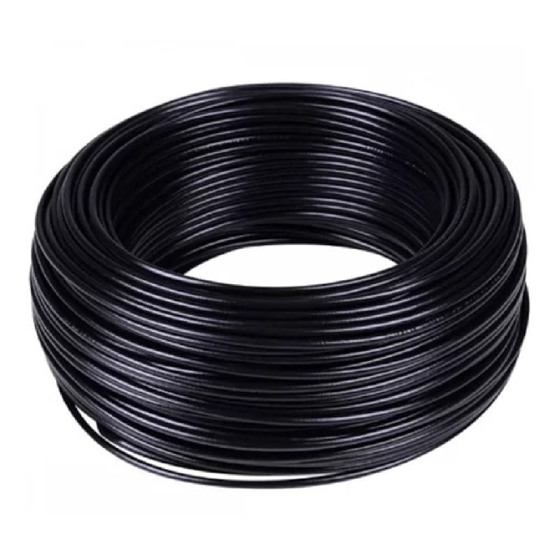 ROLO CABO FLEX&Iacute;VEL 001,00MM PRETO (100MT) SIL