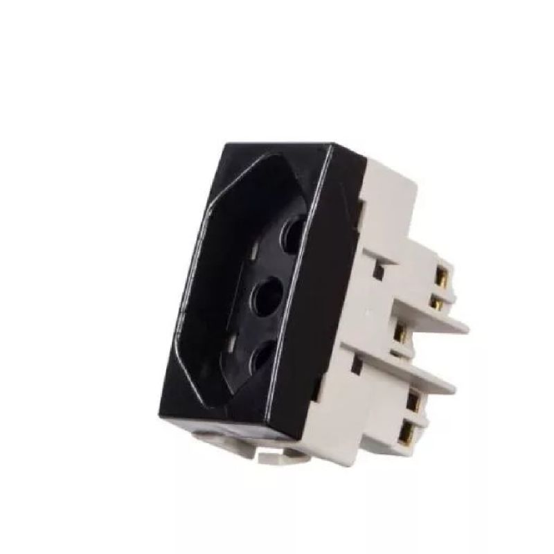MÓDULO TOMADA PADRÃO 2P+T 20A PRETO EBONY CLEAN MARGIRIUS