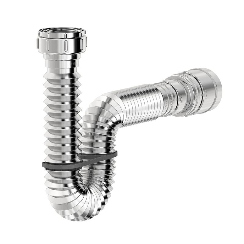 SIFÃO TUBO EXTENSÍVEL COM SUPORTE CROMADO CENSI