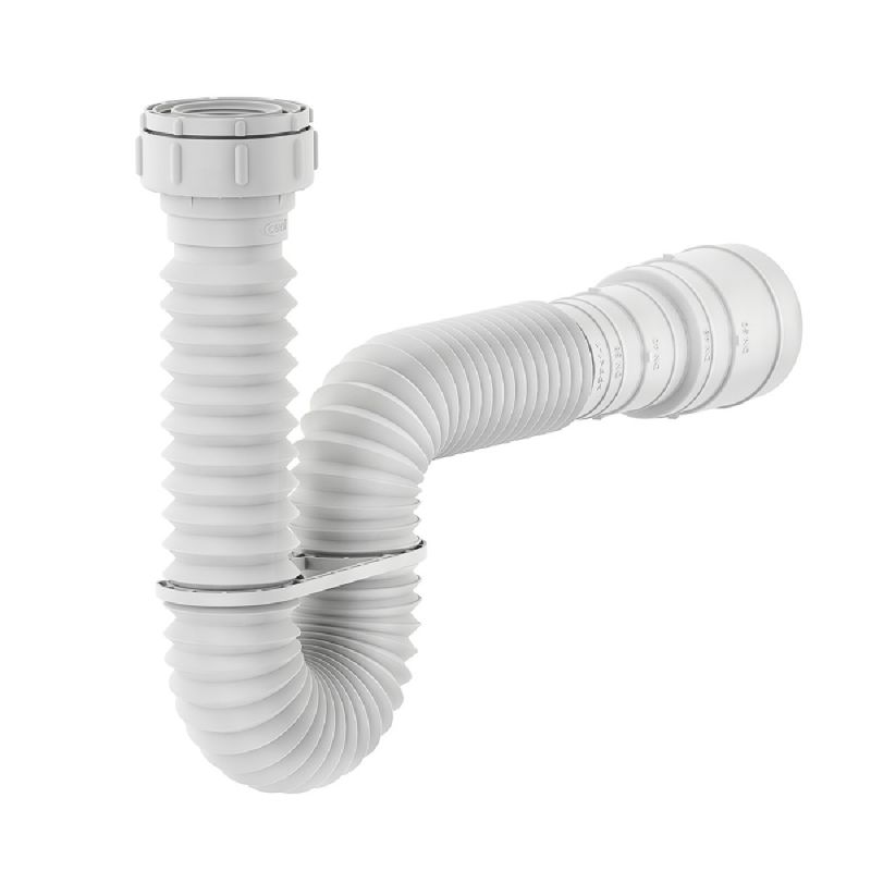 SIFÃO TUBO EXTENSÍVEL COM SUPORTE BRANCO CENSI