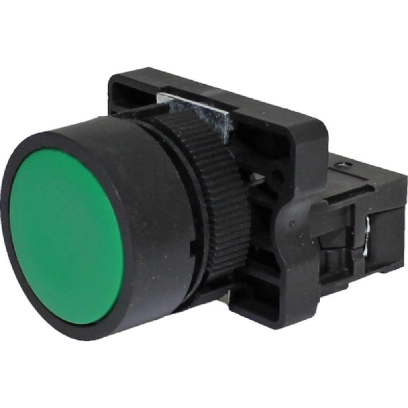 BOTÃO COMANDO PLÁSTICO 22MM 1NA VERDE ELBC VD1NA ELETROMEC