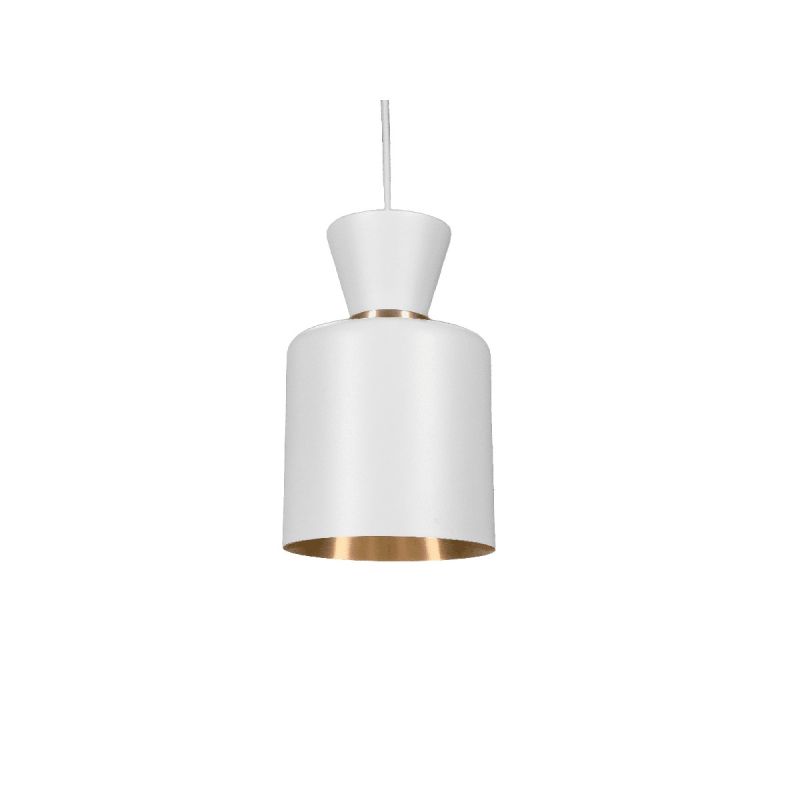 PENDENTE MAFRA BRANCO/COBRE 25X15 NOBRE