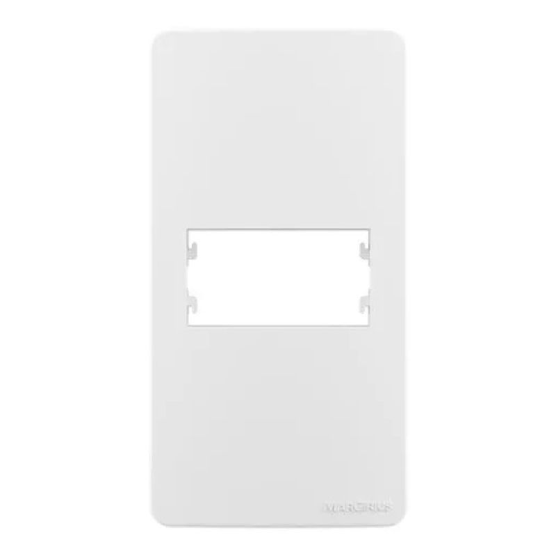 PLACA PARA CONDULETE 03 POSTOS 3/4'' HORIZONTAL SLEEK BRANCO MARGIRIUS