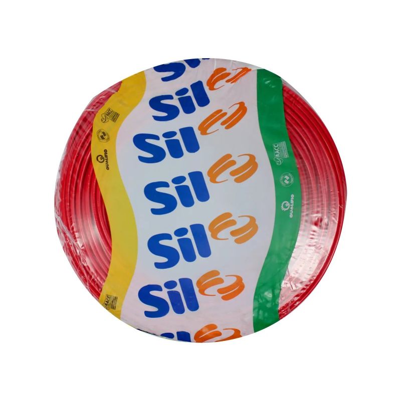 ROLO CABO FLEXÍVEL 004,00MM VERMELHO (100MT) SIL