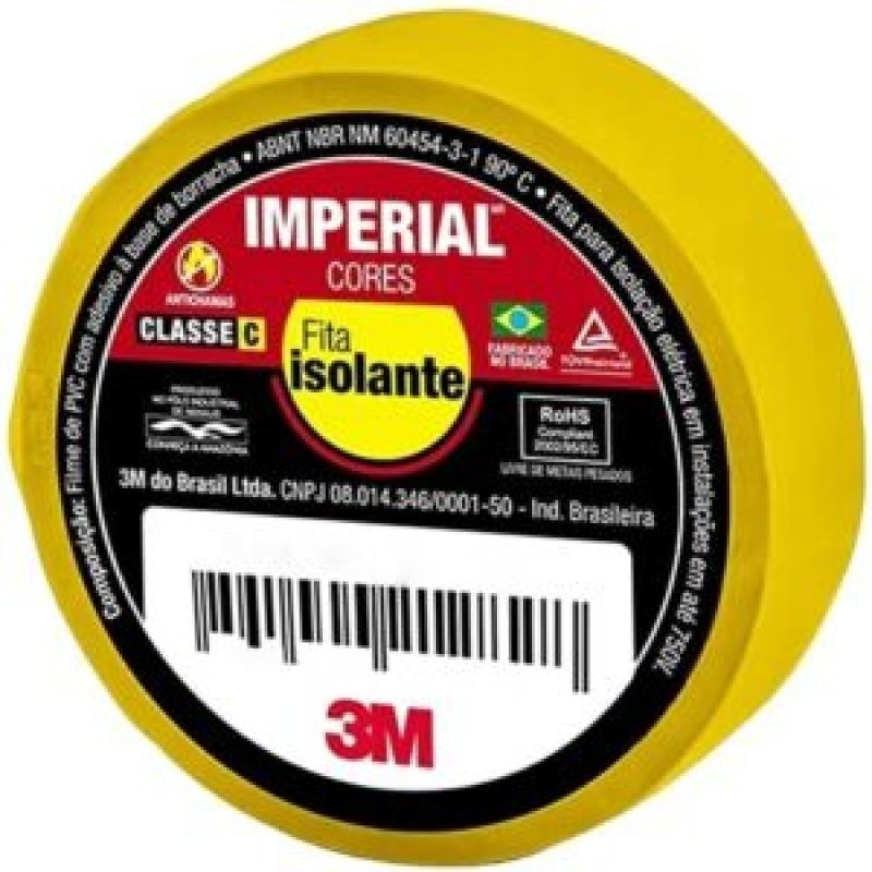 FITA ISOLANTE COLOR AMARELA 18MM X 10M 3M